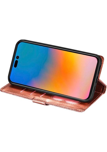 IPhone 14 Için Fermuar Cep Durumda Pro Max Kart Tutucu Pu Deri Glitter (Yurt Dışından)