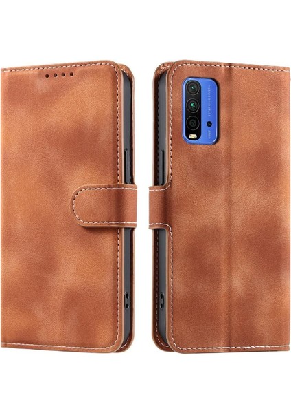 Xiaomi Redmi Için Flip Case 9 Güç Kickstand Pu Deri Manyetik Bilek (Yurt Dışından)