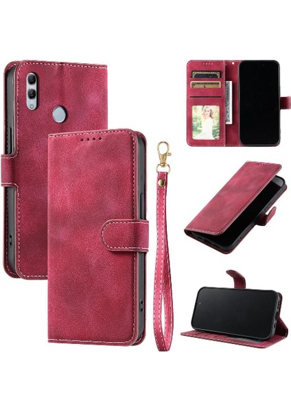 Onur 10 Lite Için Flip Case Pu Deri Cüzdan Kart Yuvaları Kickstand Bilek (Yurt Dışından) fırsatları