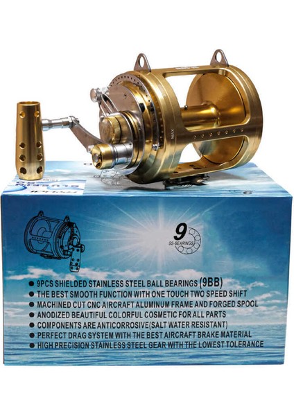 Blue Fin 50W Trolling Makara Sağ El Standart-Standart