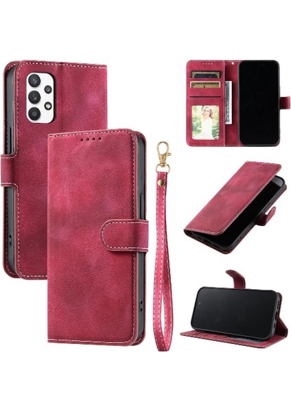 Samsung Galaxy Için Flip Case A52S 5g Manyetik Bilek Kayışı Kickstand Cüzdan (Yurt Dışından)