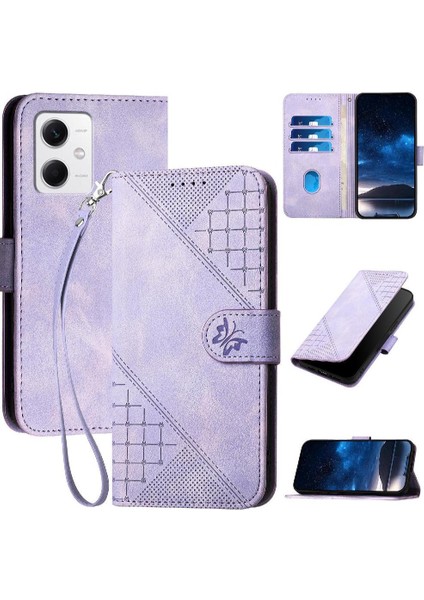 Xiaomi Poco X5 5g Kabartmalı Kelebek ve Kredi Kartı Yuvası Için Flip Case (Yurt Dışından)