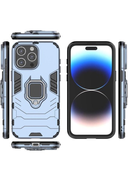 Halka Araba Montaj Kickstand Durumda IPhone 15 Pro Max Kickstand Askeri (Yurt Dışından)