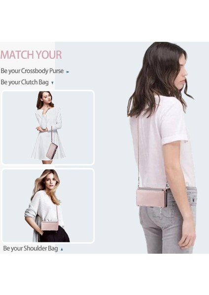 Google Piksel 9 Uzun Kordon Rfıd Engelleme Fermuar Faturaları Için Crossbody Durumda (Yurt Dışından)