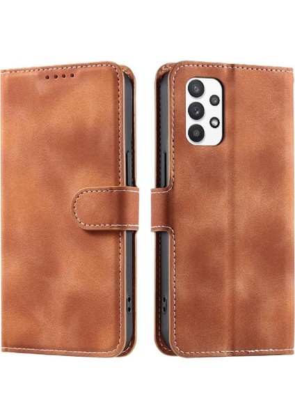 Samsung Galaxy A32 4g Kickstand Bilek Kayışı Pu Deri Kart Için Flip Case (Yurt Dışından) fırsatları