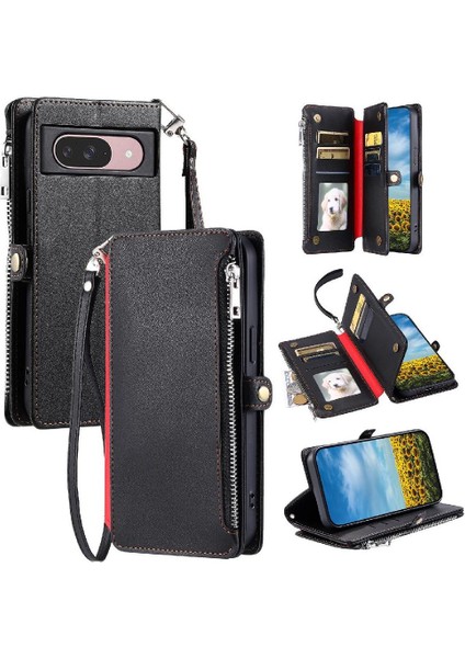 Google Piksel 8 Pro Kılıf Cüzdan Uzun Kordon 9 Kart Için Crossbody Durumda (Yurt Dışından)