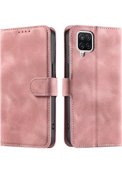 Samsung Galaxy A12 Için Flip Case Kickstand Bilek Kayışı Manyetik Cüzdan Pu (Yurt Dışından) indirimleri