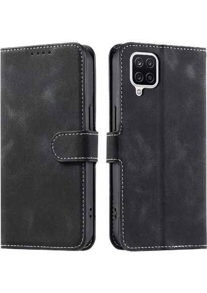 Samsung Galaxy A12 Için Flip Case Kickstand Bilek Kayışı Manyetik Cüzdan Pu (Yurt Dışından) indirimleri