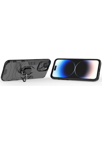 Halka Araba Montaj Kickstand Durumda IPhone 15 Pro Max Kickstand Askeri (Yurt Dışından)