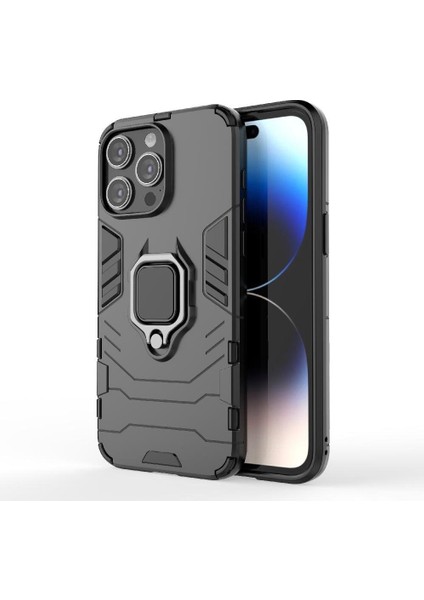Halka Araba Montaj Kickstand Durumda IPhone 15 Pro Max Kickstand Askeri (Yurt Dışından)