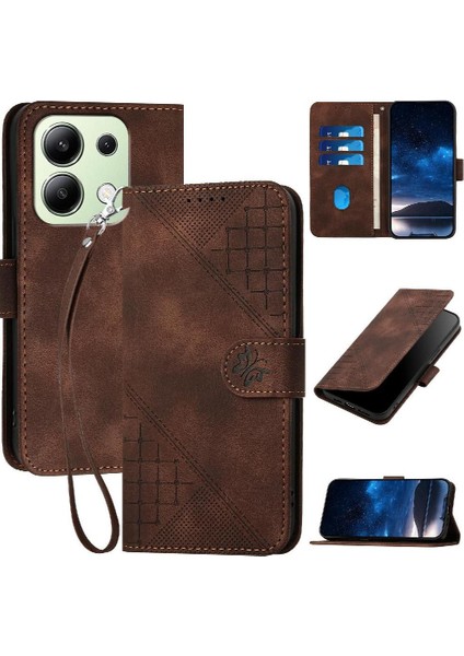 Xiaomi Redmi Not 13 Için Flip Case 4g Kabartmalı Kelebek ve Kredi Kartı (Yurt Dışından)