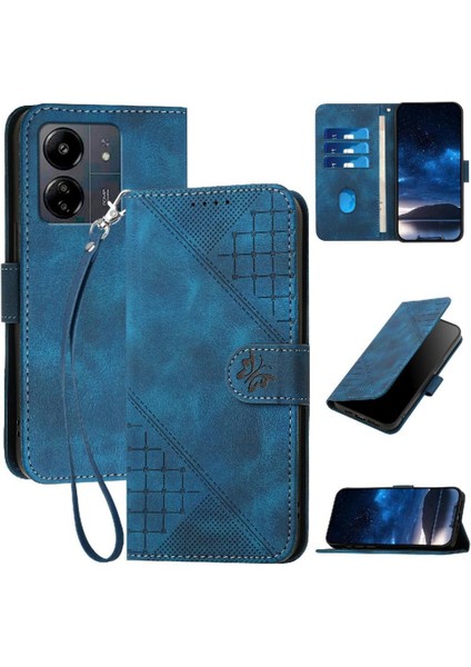 Xiaomi Redmi 13C 4g Için Flip Case ve Kredi Kartı Yuvası Yüksek Kaliteli Telefon (Yurt Dışından)