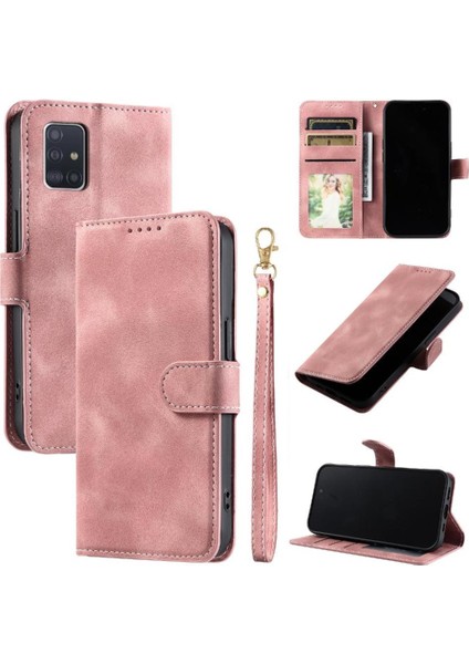 Samsung Galaxy A71 4g Manyetik Pu Deri Bilek Kayışı Cüzdan Için Flip Case (Yurt Dışından)