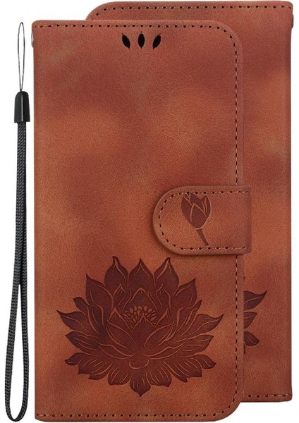 Xiaomi Redmi Not 9 Için Flip Case Pro Max Cüzdan Kabartma Lotus Çiçek (Yurt Dışından)