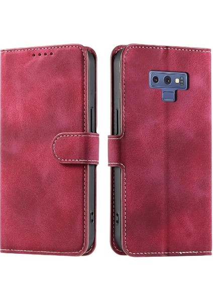 Samsung Galaxy Not 9 Için Flip Case Bilek Kayışı Cüzdan Kart Yuvaları Manyetik (Yurt Dışından)