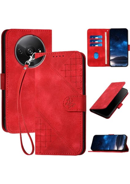 Xiaomi Redmi A3 Için Flip Case Yüksek Kalite Deri Telefon Kılıfı Kabartmalı ve (Yurt Dışından)