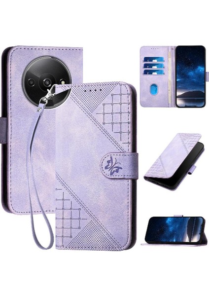 Xiaomi Redmi A3 Için Flip Case Yüksek Kalite Deri Telefon Kılıfı Kabartmalı ve (Yurt Dışından)