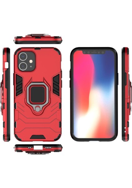 Halka Araba Montaj Kickstand Durumda IPhone 12 Için Kickstand Darbeye Dayanıklı Metal (Yurt Dışından)