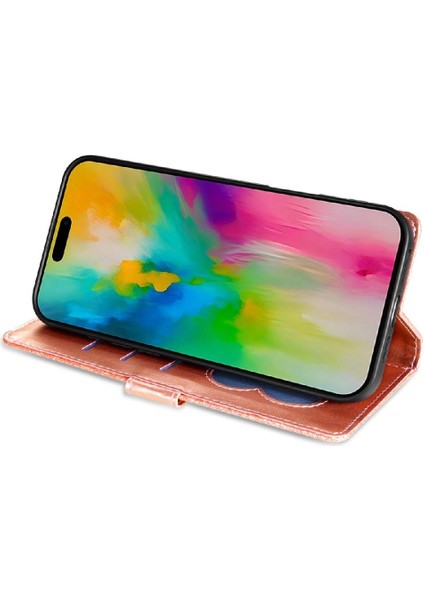 IPhone 16 Için Fermuar Cep Durumda Pro Max Pu Deri Glitter Cüzdan Kılıf (Yurt Dışından)