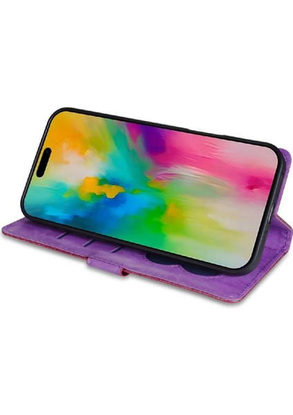 IPhone 16 Için Fermuar Cep Durumda Pro Max Pu Deri Glitter Cüzdan Kılıf (Yurt Dışından)