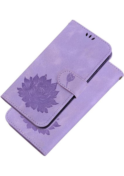 Xiaomi Redmi 10X 4g Kickstand Kabartma Lotus Için Flip Case (Yurt Dışından)