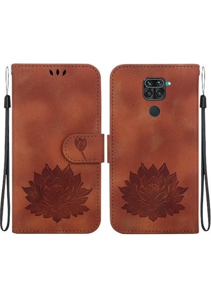 Xiaomi Redmi 10X 4g Kickstand Kabartma Lotus Için Flip Case (Yurt Dışından)