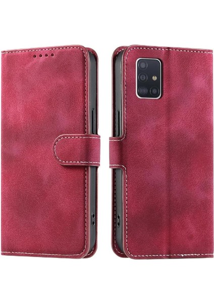 Samsung Galaxy A51 4g Manyetik Cüzdan Kart Yuvaları Kickstand Için Flip Case (Yurt Dışından)