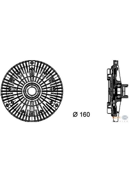 CFC57000P CFC57000P Fan Termiği (Çap 160MM)UYUMLU E34 E39 E32 E38 E31 M60 B30 (308S1) (ENO:8MV376732101)