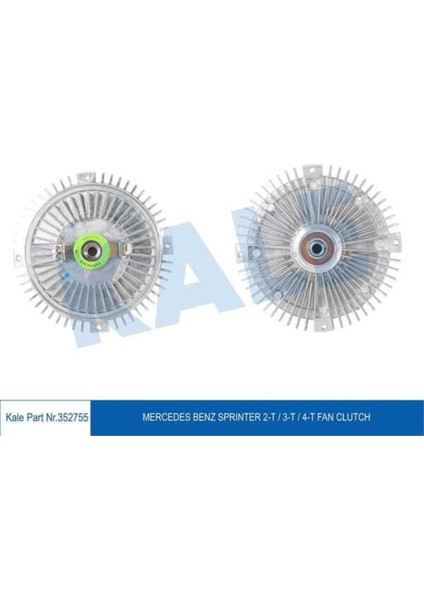 352755 Kale Oto Radyatör 352755 Fan Termık Mercedes Benz Sprinter 2-T / 3-T / 4-T Uyumlu