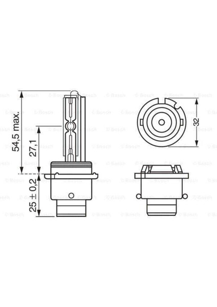 1987302910 1987302910 Ampul - Xenon White Hıd - D2S - 35 W - P32D-2