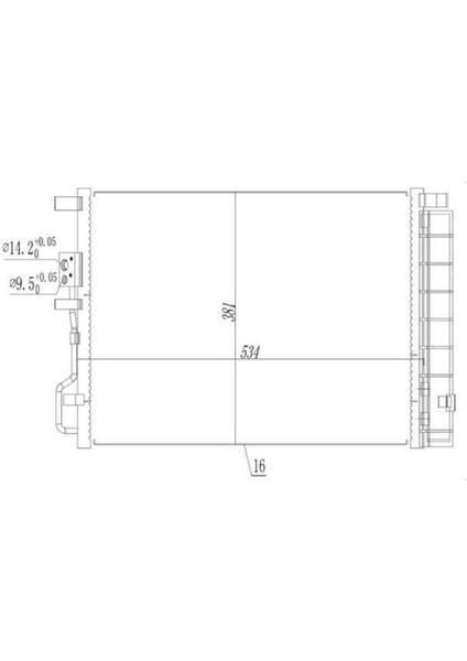 CHY938016 CHY938016 Klima Brazing Condenser A/m Tucson 2015