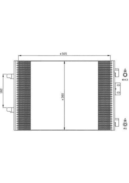 CRN357016 CRN357016 Klima Kondenseri Clıo Iı 01 Symbol 99 Thalia I 99 Dizel Oto.-Mek. Uyumlu
