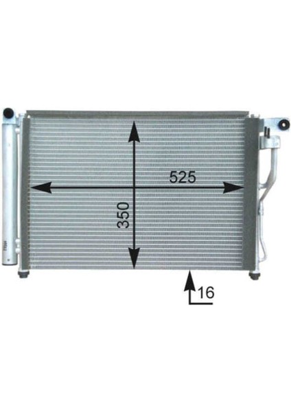 CHY000016 CHY000016 Klima Kondanseri Accent Era 06 605X352X17