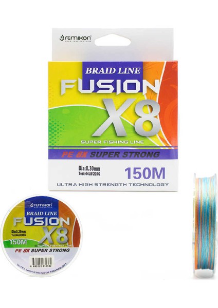 Fusion 150M X8 Multi Color Ip Misina STANDART-0,13MM