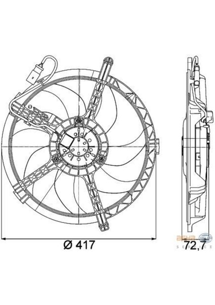 CFF251000P CFF251000P Fan Motoru (Çap 401MM) R50 R56 R57 W11 B16 A (ENO:8EW351042741)