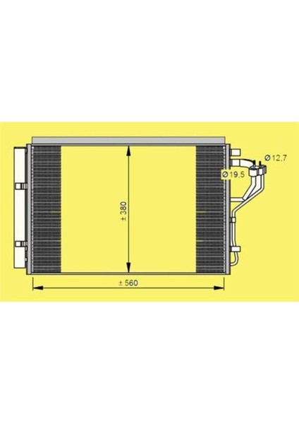 CHY630016 CHY630016 x Klima Kondenseri I30 1.6 Gdi-1.4-1.6 12 Ceed 1.4 Cvvt-1.6 Cvvt-1.6 Gdi 12 608X381X1