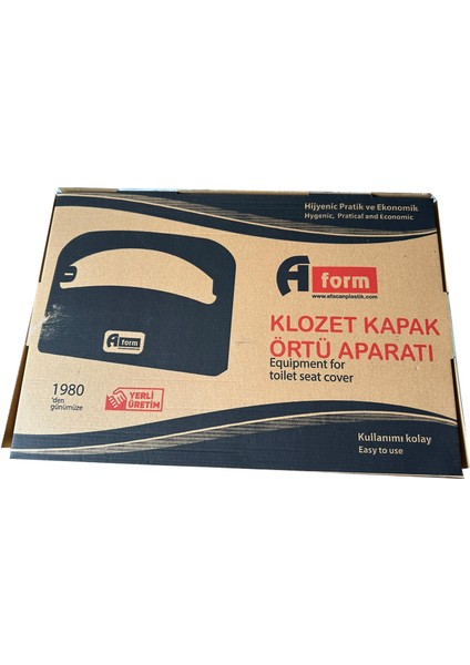 Klozet Kapak Örtüsü Dispenseri Aparatı - 40X5X29 Cm. - Beyaz - Plastik - Duvara Monte