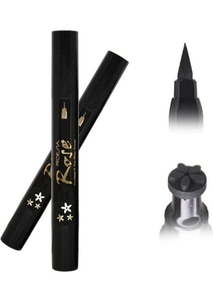 Rose Çift Taraflı Çiçek Desenli Kalem Eyeliner