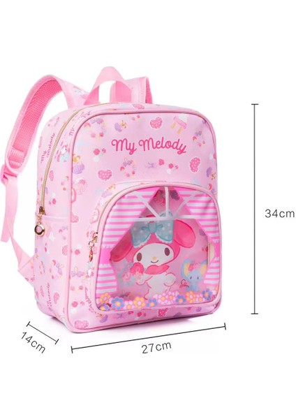 Cacaoçocuk Sırt Çantası Kawaii Hello Kitty Cinnapurpleoll Kuromi My Melody Su Geçirmez Çocuk Ilköğretim Okul Çantası (Yurt Dışından)