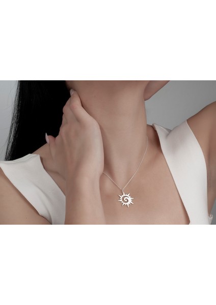Güneş Temalı Kolye, Kadın Kolye, Tasarım Kolye, 925 Ayar Gümüş Kolye,gümüş,rose Gold,altın Kaplama Kolye fiyatları