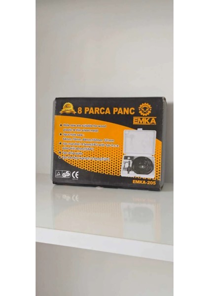 8 Parça Karbon Çelik-Panç-Delik Açma Testere Seti