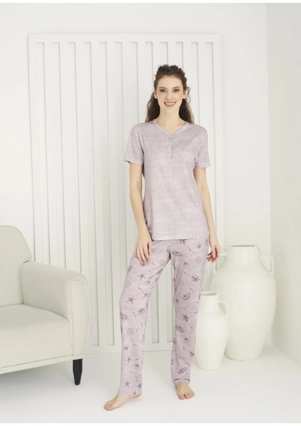 Kadın Kısa Kolu Pijama Takımı 3010