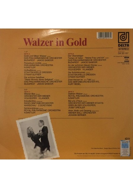 Die Schönsten Melodien The Budapest Philharmonic Orchestra – Walzer In Gold Klasik 2x Lp Vinly Plak  Alithestereo