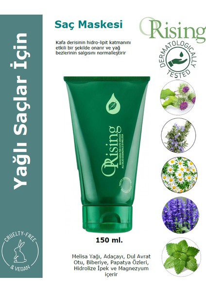 Sebo - Maschera Hair Pack For Oily Scalp With Balm-Mint - Yağlı Saçlar Için Saç Maskesi 150 ml.