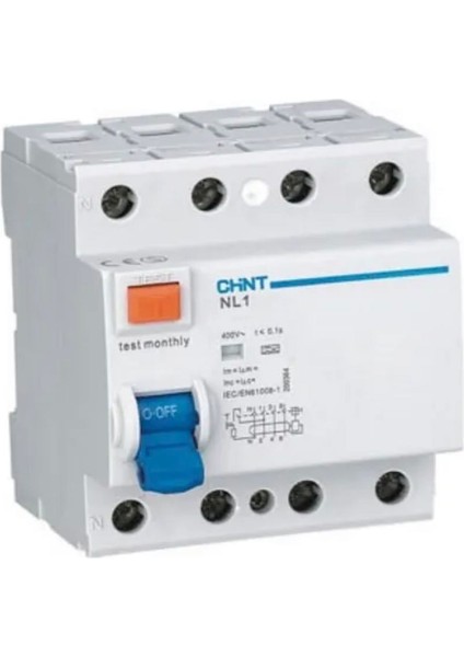 4X40 A 30 Ma 6ka Ac Tipi Kaçak Akım Rölesi