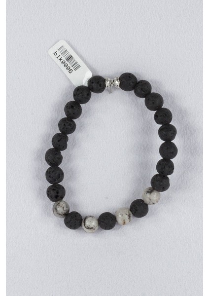 Orijinal Lav Taşı Labradorit Taşı Kombinli Bileklik BLK0006