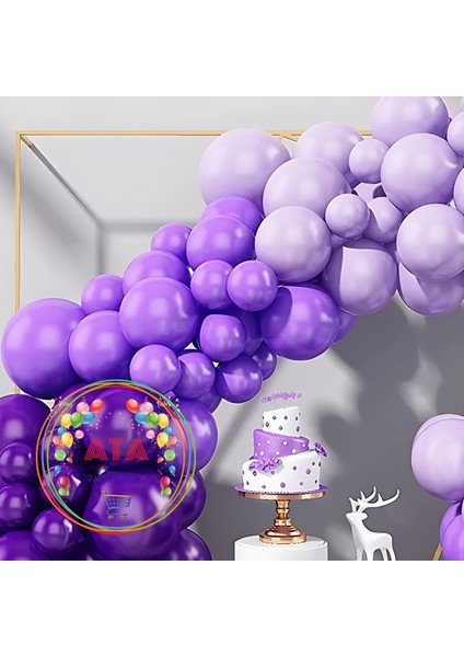 ^^ Doğum Günü Konsepti * Makaron Lila * Mor * Lila * 60 Lı Balon Zinciri Parti Seti modelleri