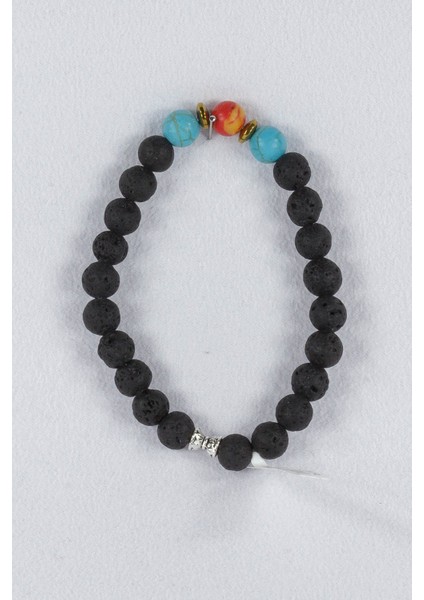 Orijinal Lav Taşı Turkuaz Jasper Taşı Kombinli Bileklik BLK0005