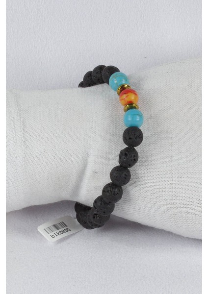 Orijinal Lav Taşı Turkuaz Jasper Taşı Kombinli Bileklik BLK0005
