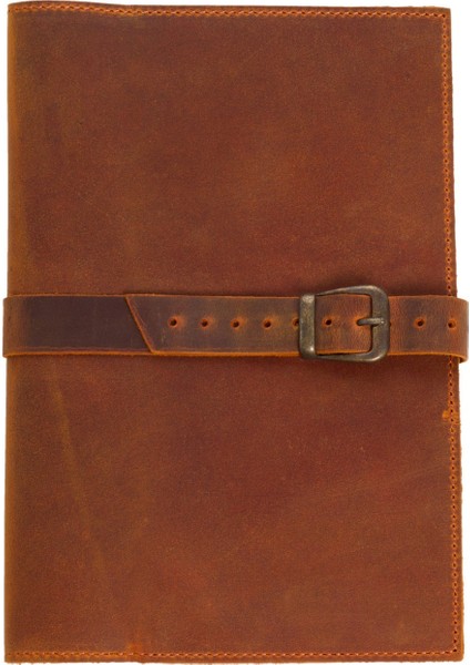 Moskova Kemerli Deri Defter Camel